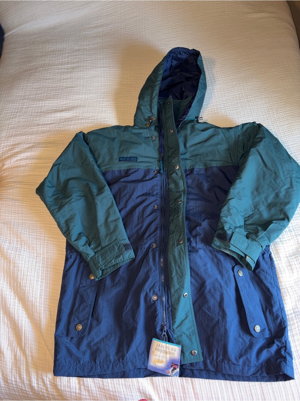 NWT Men’s Vintage Retro 1999 Columbia 2 in 1 Coat